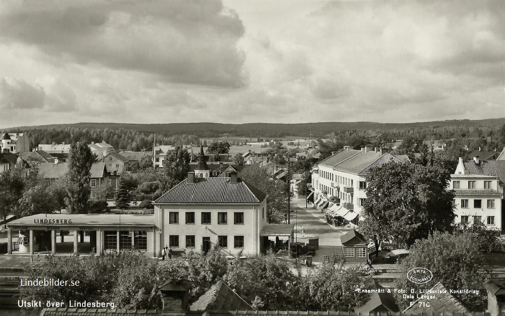 Utsikt över Lindesberg 1959