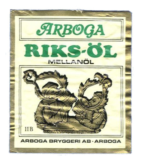 Arboga Bryggeri RiksÖl Klass II B Mellanöl