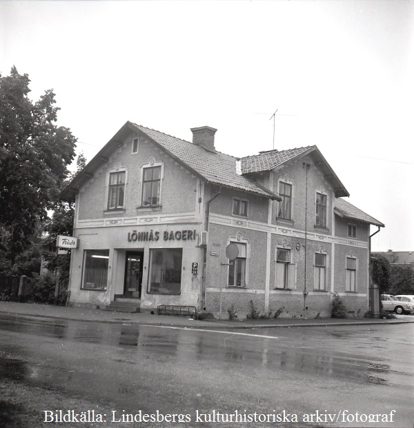 Lindesberg, Kristinavägen, Lönnås Bageri 1969