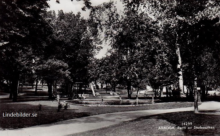 Arboga, Parti av Stadsparken 1949