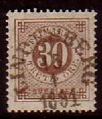 Lindesberg Frimärke 15/1 1891