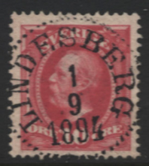 Lindesbergs Frimärke 1/9 1894