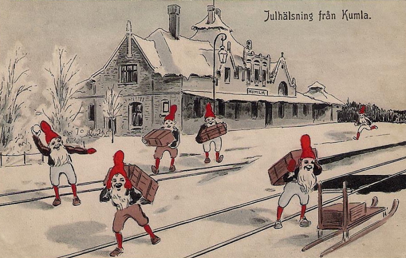 Julhälsning från Kumla 1909