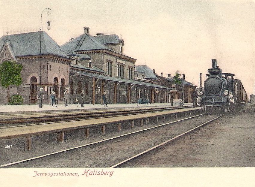 Jernvägsstationen Hallsberg 1895