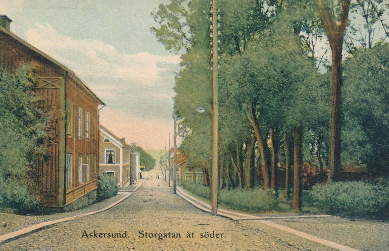 Askersund, Storgatan åt söder 1907