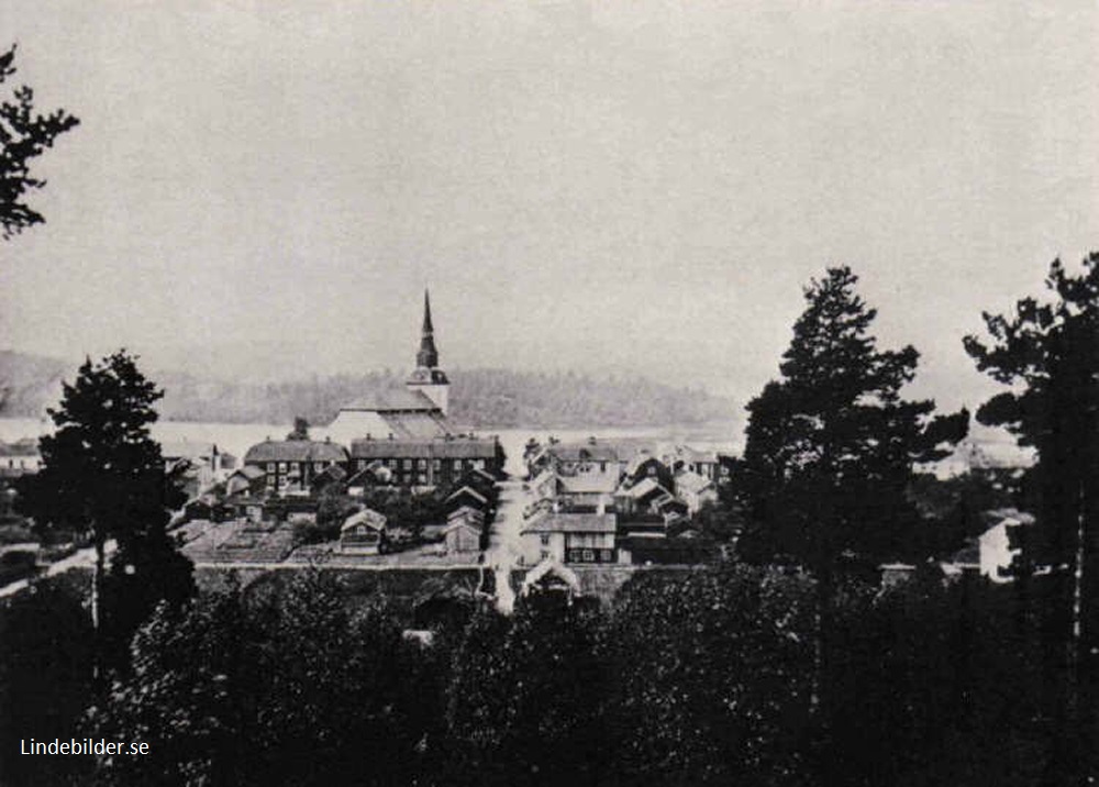 Lindesberg från Kyrkberget 1860