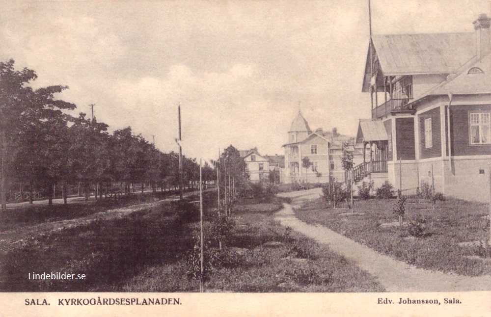 Sala. Kyrkogårdsesplanaden 1907