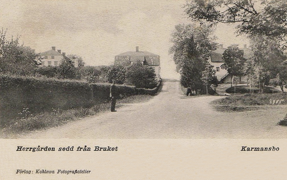Skinnskatteberg, Karmansbo Herrgården sedd från Bruket 1905