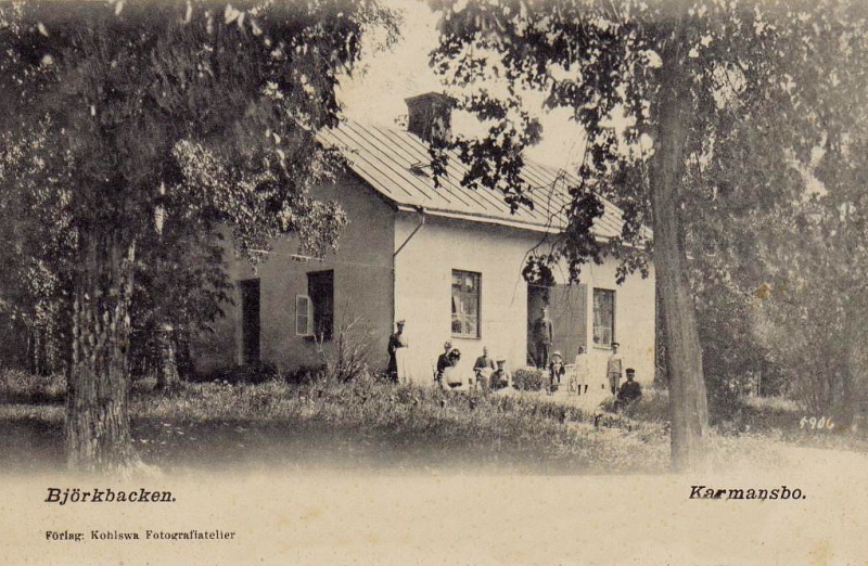 Skinnskatteberg, Karmansbo, Björkbacken 1906