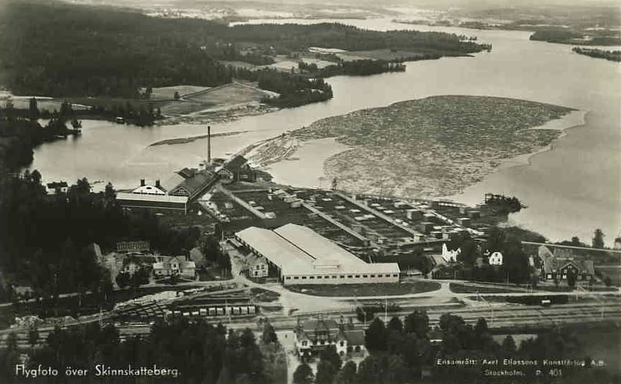 Flygfoto över Skinnskatteberg