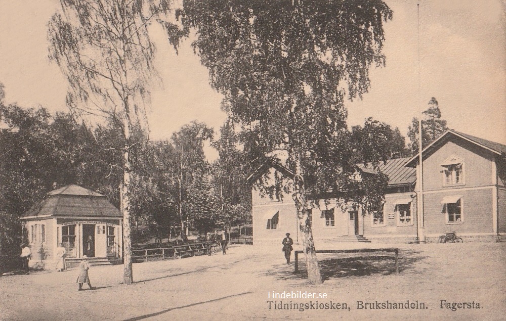 Fagersta, Tidningskiosken, Brukshandeln 1924