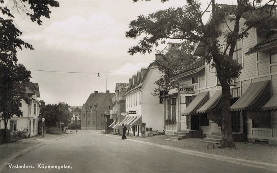 Fagersta, Västanfors Köpmangatan 1940