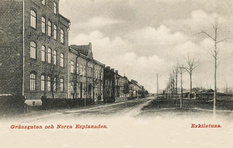 Eskilstuna, Gränsgatan och Norra Esplanaden 1902