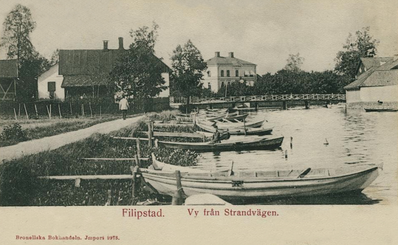 Filipstad, Vy från Strandvägen 1902