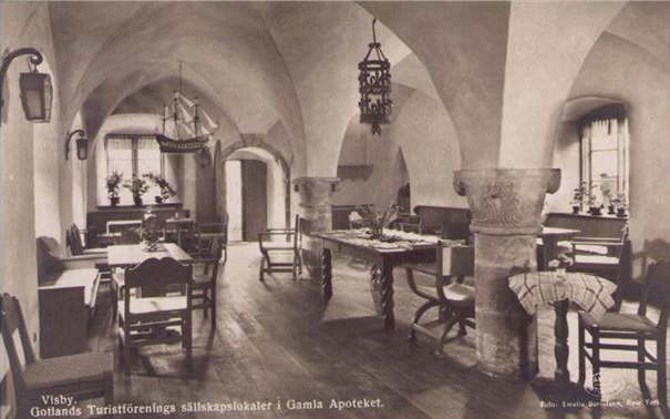 Gotland, Visby Turistföreningens Sällskapslokaler i Gamla Apoteket  1932