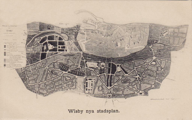 Gotland, Visby, Nya Stadsplanen 1912