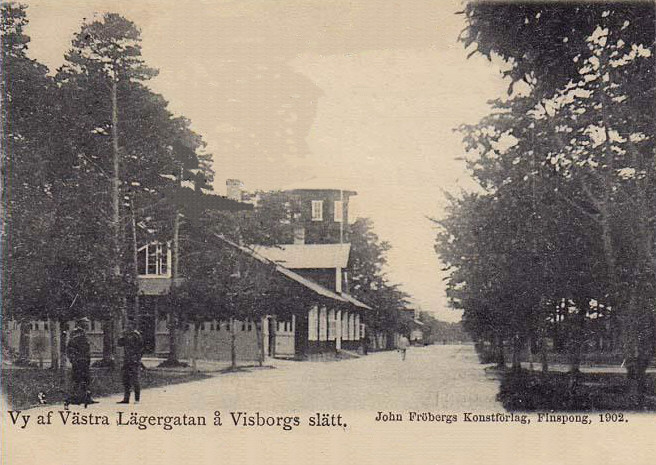 Gotland, Vy af Västra Lägergatan å Visborgs Slätt 1902