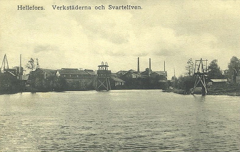 Hellefors, Verkstäderna och Svartelfven 1913