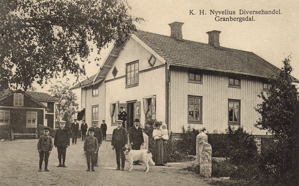 Karlskoga, K.H. Nyvelius Diversehandel, Granbergsdal 1913