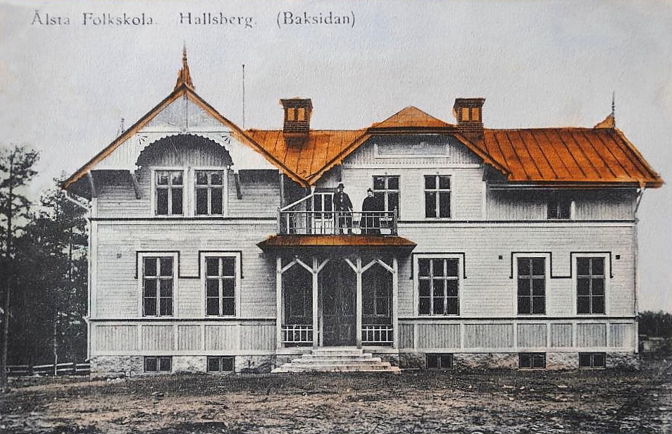 Ålsta Folkskola, Hallsberg ( Baksidan ) 1908