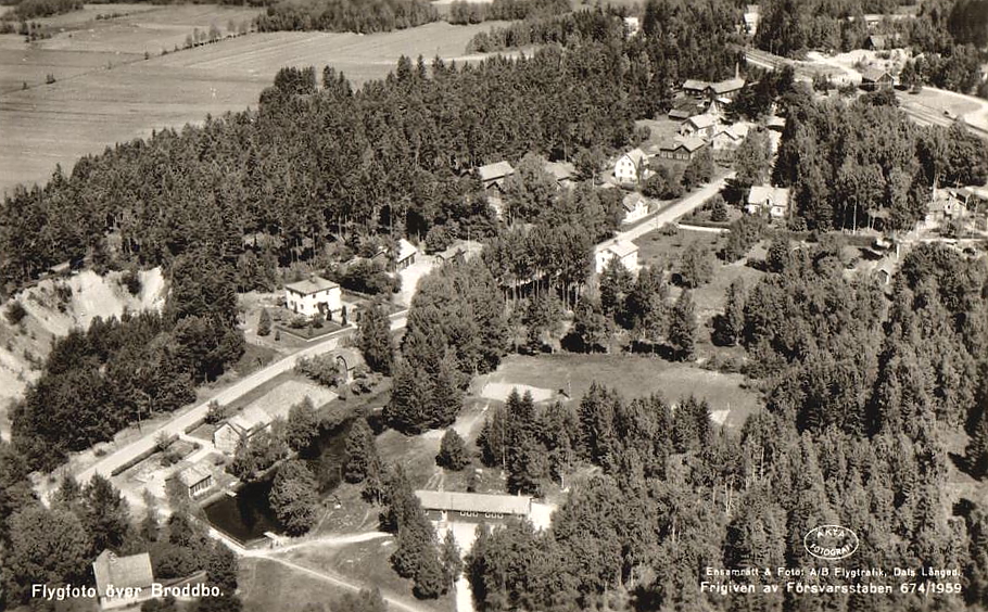 Sala, Flygfoto över Broddbo 1959