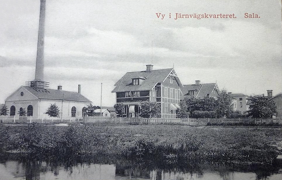 Sala, Vy i Järnvägskvarteret 1913