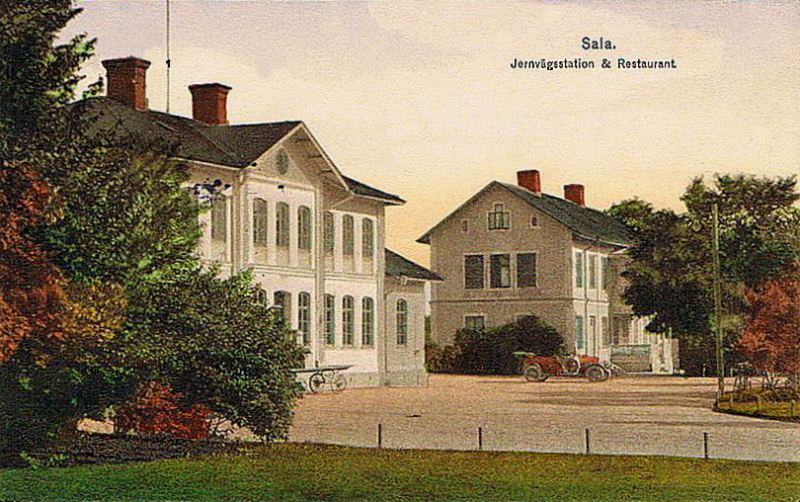 Sala, Jernvägsstation & Restaurant 1922