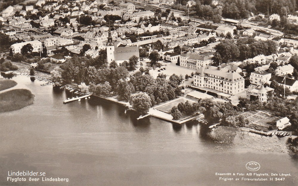 Flygfoto över Lindesberg
