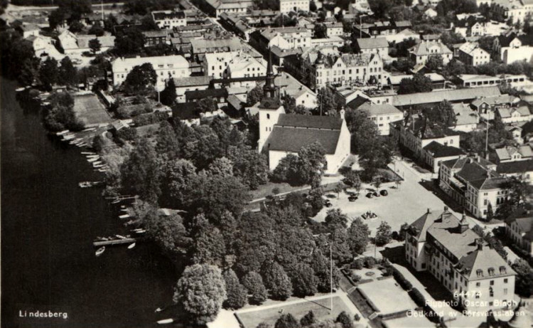 Lindesberg flygfoto 1950