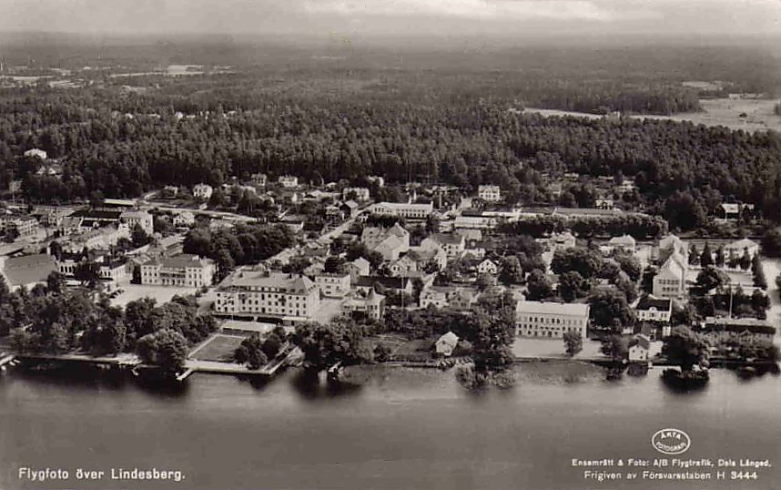 Flygfoto över Lindesberg 1935