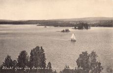 Smedjebacken, Utsikt öfver sjön Barken och Saxe. Söderbärke