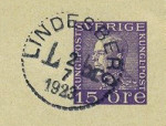 Lindesberg Frimärke 2/7 1923