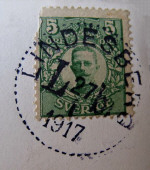 Lindesbergs Frimärke 27/1 1917