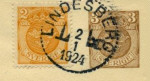 Lindesberg Frimärke 2/1 1924