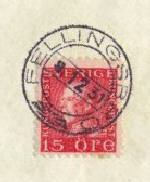 Fellingsbro Frimärke 9/12 1931