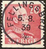 Fellingsbro Frimärke 5/8 1939