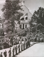 Rådhustorget Besök av Prins Gustav Adolf och Louise  1943