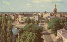 Örebro, Drottninggatan, Nikolaikyrkan och Stora Hotellet
