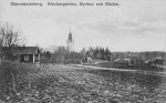 Skinnskatteberg, Klockargården, Kyrkan och Skolan 1909