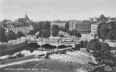 Utsikt över Storbron från Slottet, Örebro  1940