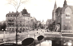 Parti av Örebro med Vasabron 1940