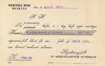 Vedevågs Bruk 1917, Postanvisning