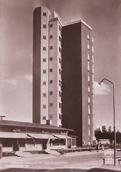 Örebro Höghuset vid Stjärnhusområdet 1952