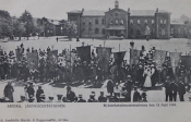 Arvika, Järnvägsstationen, Nykterhetsdemonstrationen den 12 Juni 1904