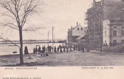 Arvika, Esplanadgatan, Vårfloden 15 Maj 1904