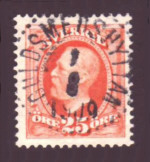 Guldsmedshyttans Frimärke 1/8 1909