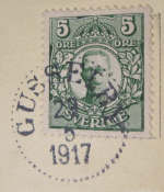 Gusselby Frimärke 29/5 1917