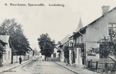 Lindesberg K Henriksson Speceriaffär Norra Torggatan 1905