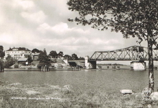 Eskilstuna, Kvicksund, Järnvägsbron med Hotellet 1949