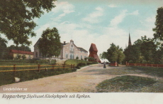Kopparberg, Skolhuset, Klockstapeln och Kyrkan 1911